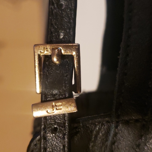 Sexy! JORGE BISCHOFF BLACK LEATHER strappy block heel 6 - Picture 6 of 11